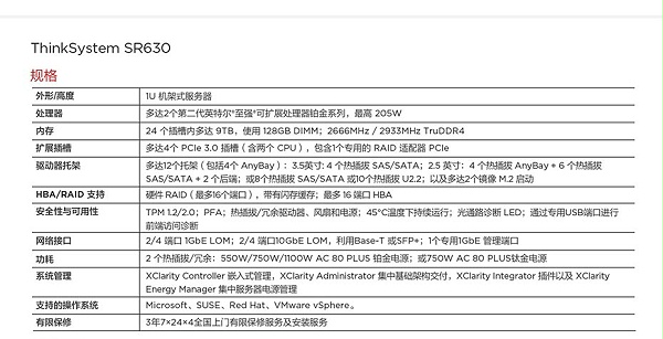 Lenovo ThinkSystem SR630